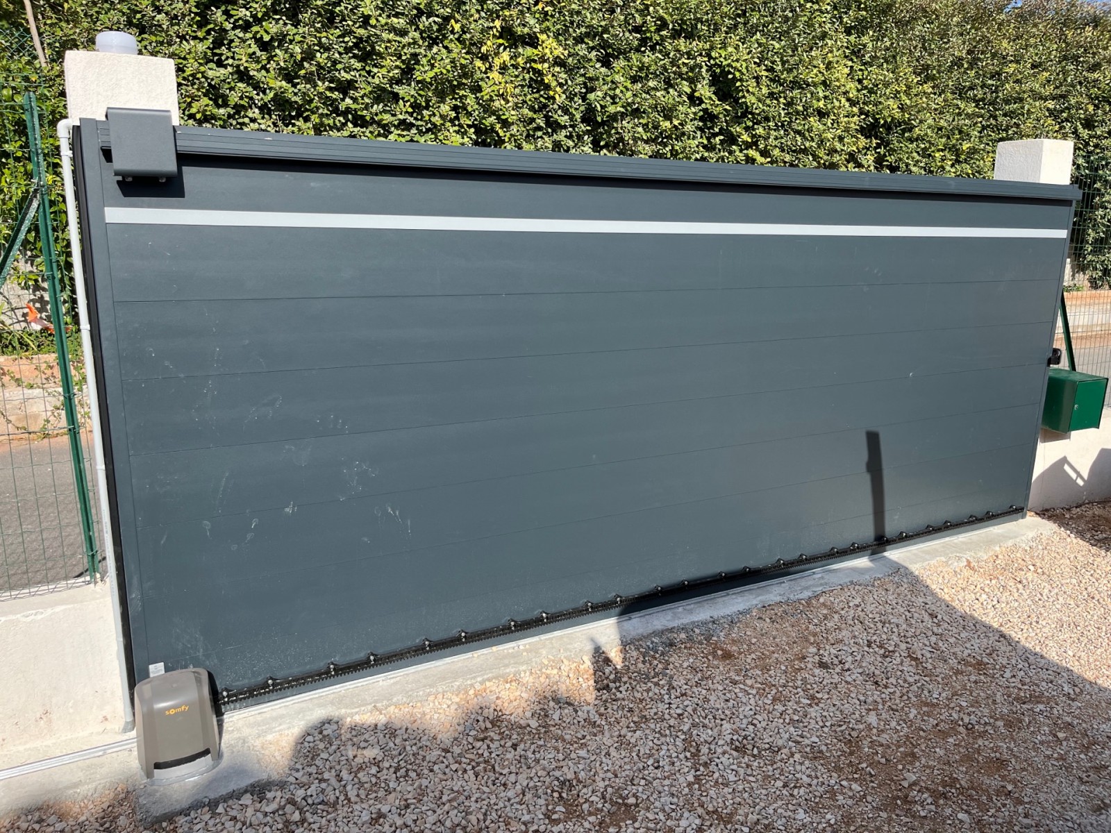 Motorisation d'un portail coulissant 